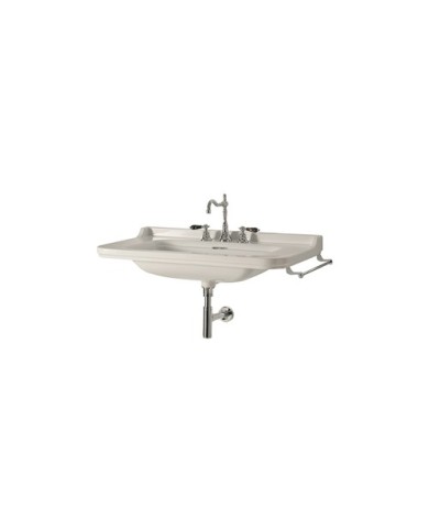 Lavabo 100 x 55 sospeso monoforo (Tre fori su richiesta) completo di ghiera - Serie Waldorf