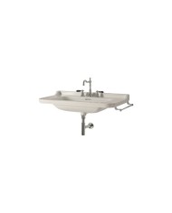 Lavabo 100 x 55 sospeso monoforo (Tre fori su richiesta) completo di ghiera - Serie Waldorf