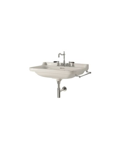 Lavabo 60 x 55 sospeso monoforo (Tre fori su richiesta) completo di ghiera - Serie Waldorf