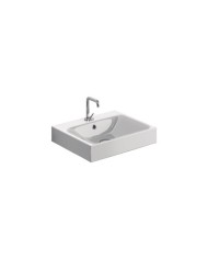 Lavabo monoforo 50 x 45 / 60 x 45 / 70 x 45 sospeso o appoggio - Serie Cento