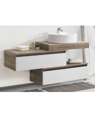 Mobile bagno con doppia base sospeso 2 cassetti e 1 mensolone - Serie Otello