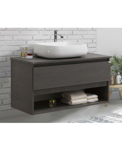 Mobile bagno sospeso 1 cassetto + vano a giorno - Serie Nerano
