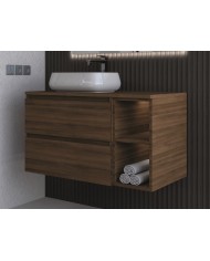 Mobile bagno sospeso 2 cassetti + 2 vani giorno - Serie Minerva piano