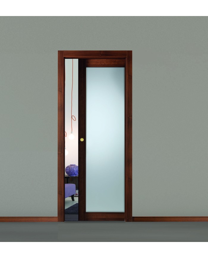 Porta - Noce nazionale vetro