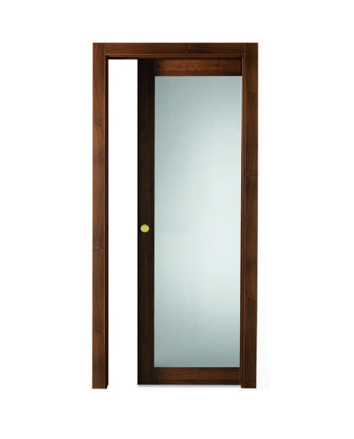 Porta - Noce nazionale vetro