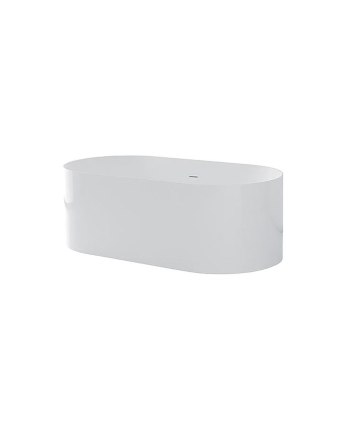 G&M Vasca freestanding ovale in polimineral bianco lucido fuori e interno satinato - Serie Bath Tub