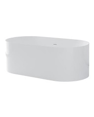 G&M Vasca freestanding ovale in polimineral bianco lucido fuori e interno satinato - Serie Bath Tub