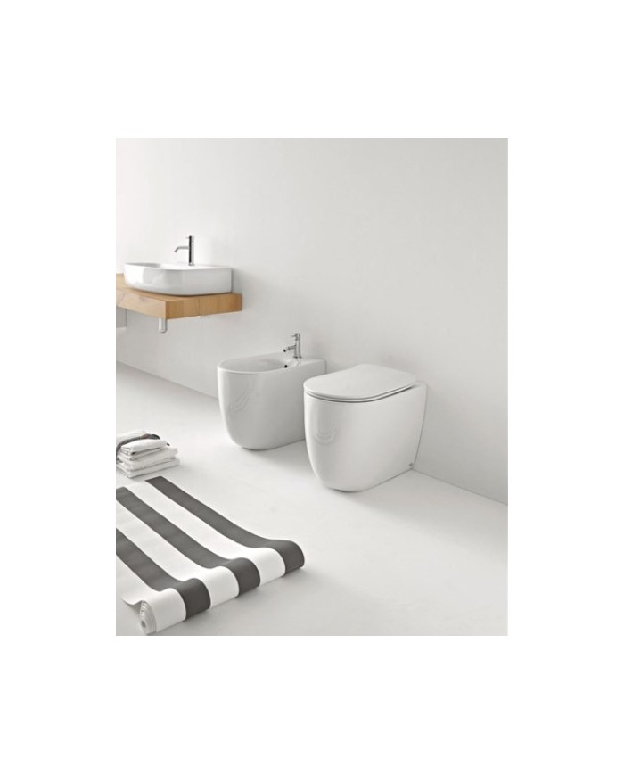 Bidet filo muro monoforo e completo di fissaggio WB9N - Serie Nolita