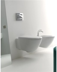 Bidet sospeso completo di protezione acustica e antiurto - Serie Aquatech