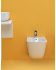 Bidet sospeso completo di protezione acustica, antiurto e fissaggio WB9N - Serie Tribeca