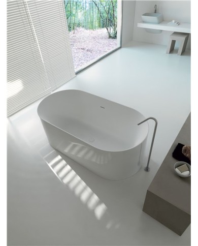 G&M Vasca freestanding ovale in polimineral bianco lucido fuori e interno satinato - Serie Bath Tub
