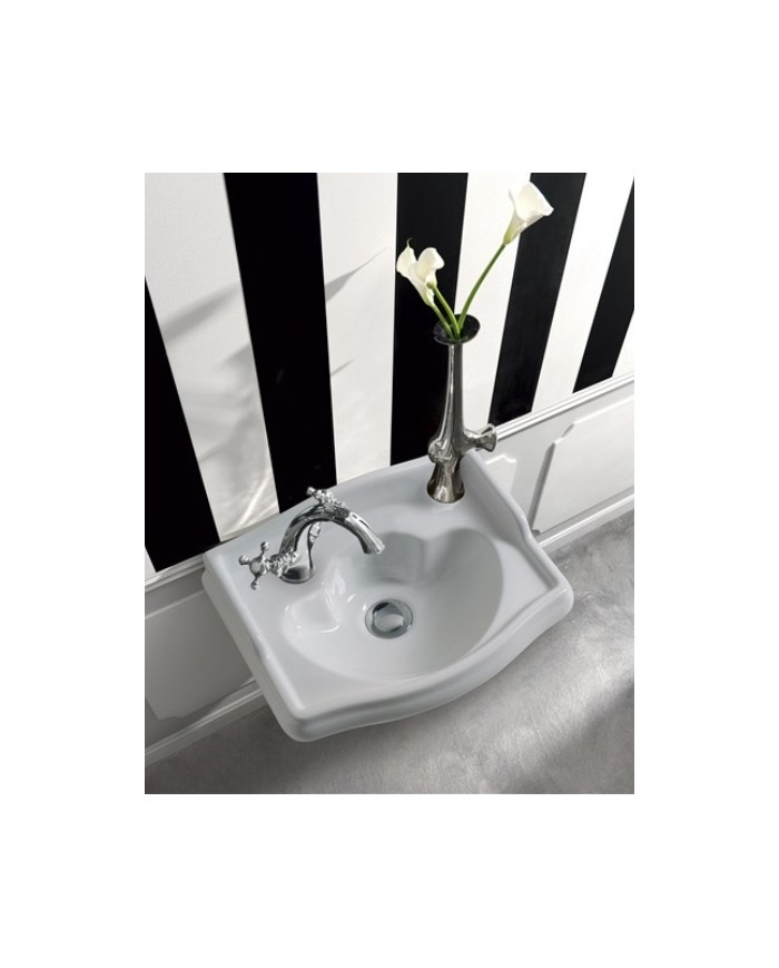 Lavabo 41 x 32 sospeso (foro rubinetteria dx o sx su richiesta) - Serie Retrò