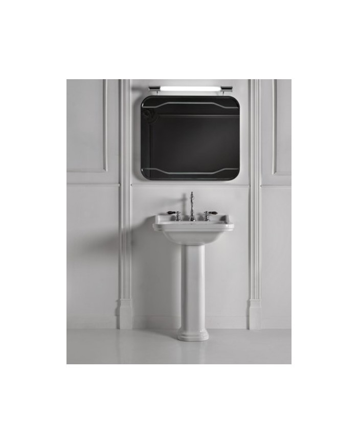 Lavabo 60 x 55 sospeso monoforo (Tre fori su richiesta) completo di ghiera - Serie Waldorf
