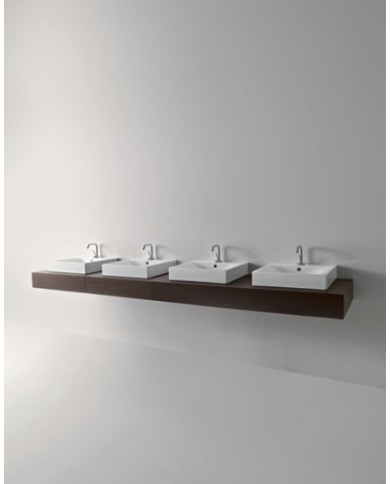 Lavabo monoforo 50 x 45 / 60 x 45 / 70 x 45 sospeso o appoggio - Serie Cento