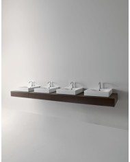 Lavabo monoforo 50 x 45 / 60 x 45 / 70 x 45 sospeso o appoggio - Serie Cento