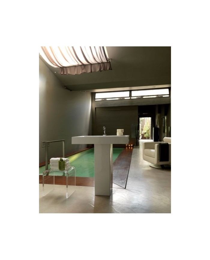 Lavabo monoforo 80 x 45 sospeso o appoggio - Serie Tribeca