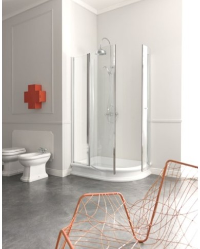 Piatto doccia semicircolare 80 x 120 DX - Serie Retrò