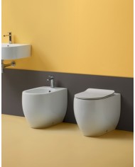 WC 52 filo muro completo di fissaggio WB9N - Serie FLO