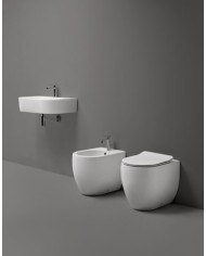 WC 56 filo muro completo di fissaggio WB9N - Serie FLO