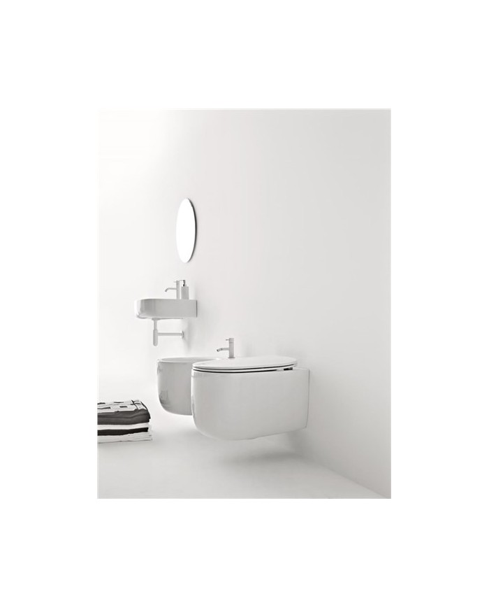 WC sospeso Norim complete di protezione acustica, antiurto e fissaggio WB9N - Serie Nolita