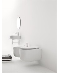 WC sospeso Norim complete di protezione acustica, antiurto e fissaggio WB9N - Serie Nolita