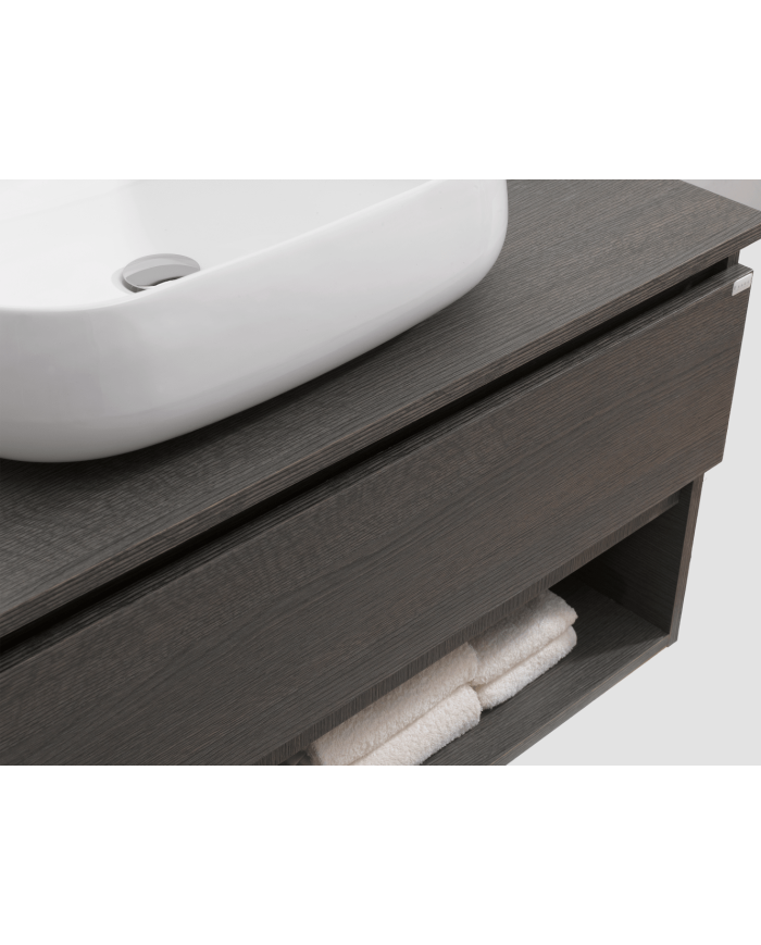 Mobile bagno sospeso 1 cassetto + vano a giorno - Serie Nerano