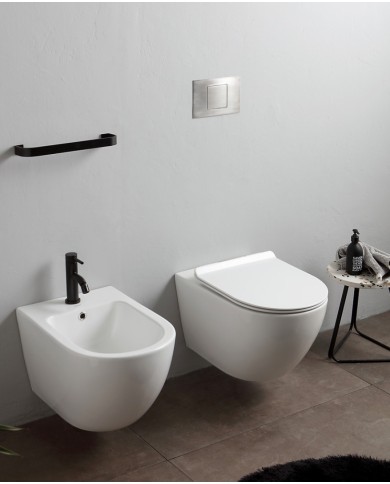 Bidet Nemesi sospeso Rimless 55 x 36 cm - Serie Nemesi