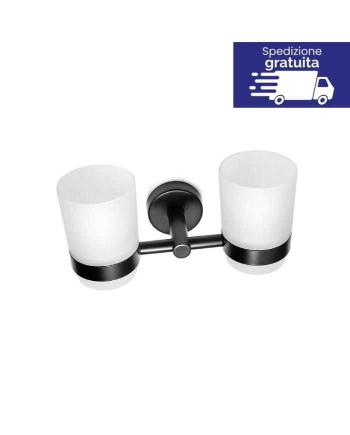 Portabicchieri - Tipologia Uno Nero Opaco