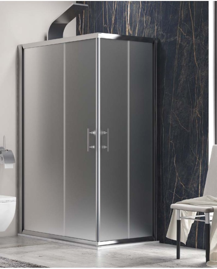 Cabina doccia - Tipologia Flora 100 Cromo - Vetro icy