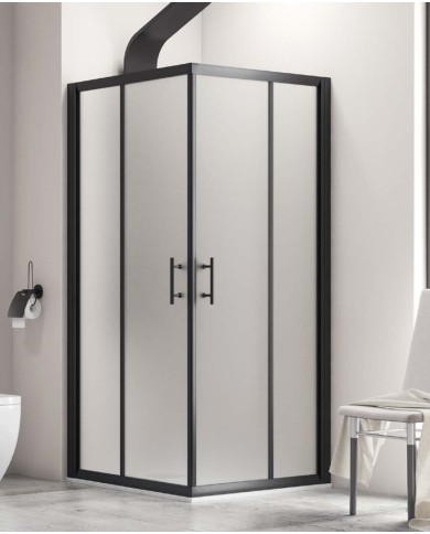 Cabina doccia - Tipologia Flora 100 Nero - Vetro Icy