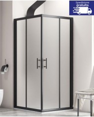 Cabina doccia - Tipologia Flora 100 Nero - Vetro Icy