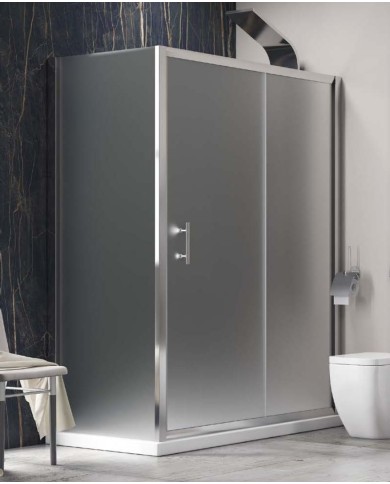 Cabina doccia - Tipologia Flora 500 & S-10 cromo - Vetro Icy