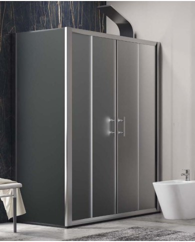 Cabina doccia - Tipologia Flora 600 & S-10 Cromo - Vetro Icy