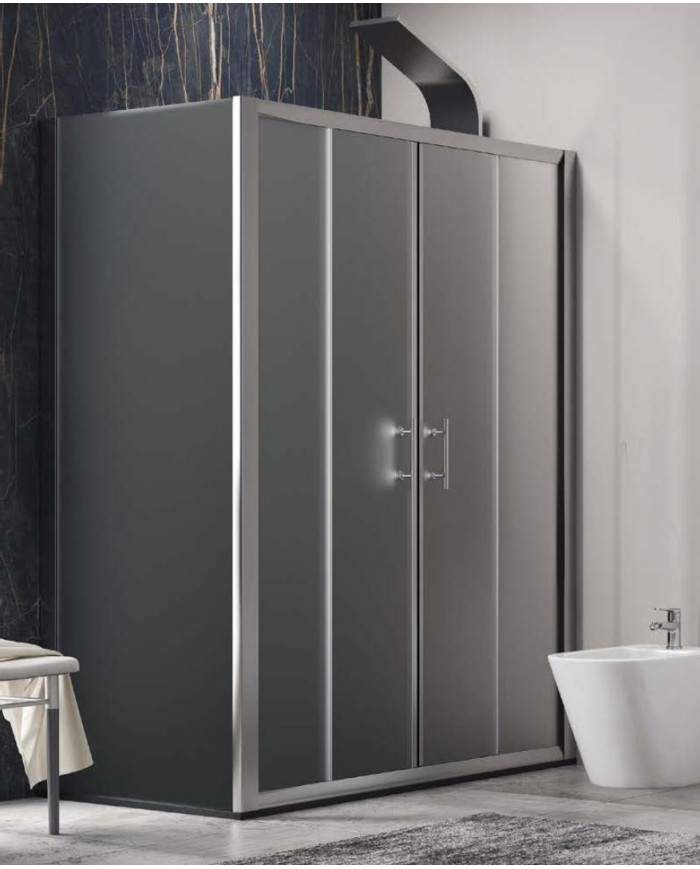 Cabina doccia - Tipologia Flora 600 & S-10 Cromo - Vetro Icy