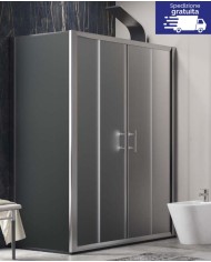 Cabina doccia - Tipologia Flora 600 & S-10 Cromo - Vetro Icy