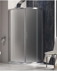 Cabina doccia Semicircolare - Tipologia Flora 200 Cromo - Vetro Icy