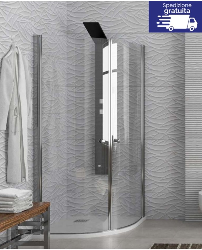 Cabina doccia Semicircolare - Tipologia S 8 Cromo
