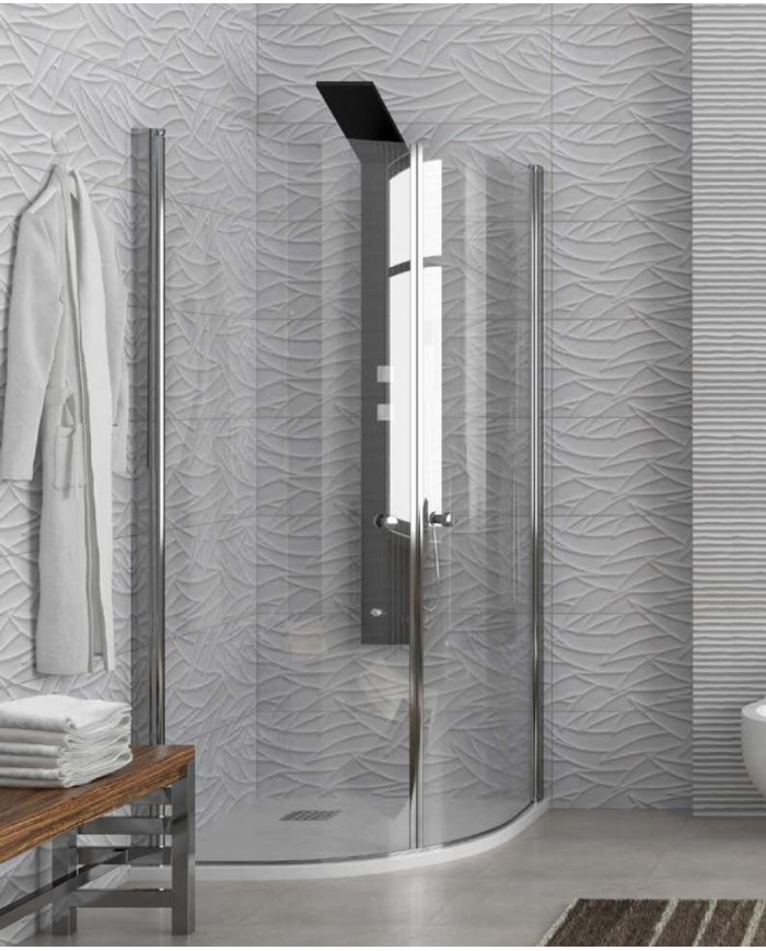 Cabina doccia Semicircolare - Tipologia S 8 Cromo