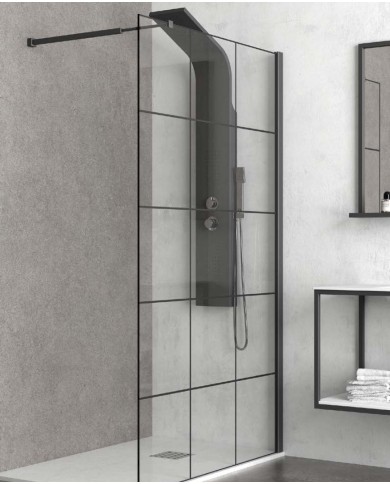 Cabina doccia Walkin - Tipologia Free 1 Nero