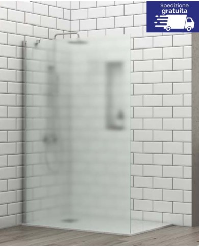 Cabina doccia Walkin - Tipologia S 28F Alto Cromo - Vetro Icy