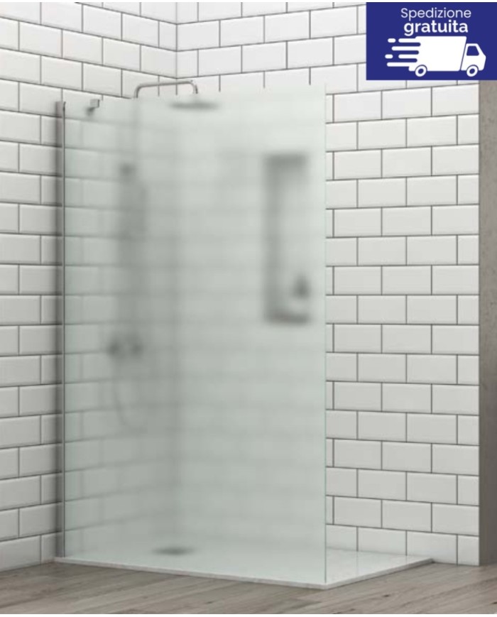 Cabina doccia Walkin - Tipologia S 28F Alto Cromo - Vetro Icy