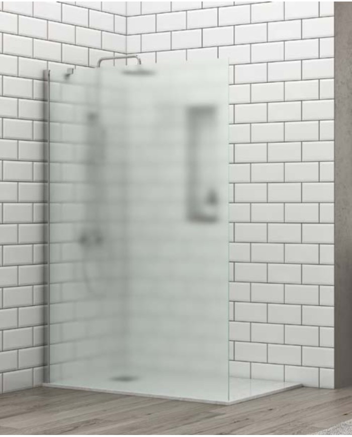 Cabina doccia Walkin - Tipologia S 28F Alto Cromo - Vetro Icy