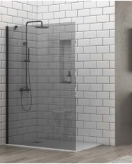 Cabina doccia Walkin - Tipologia S 28F Alto Nero - Vetro Fume