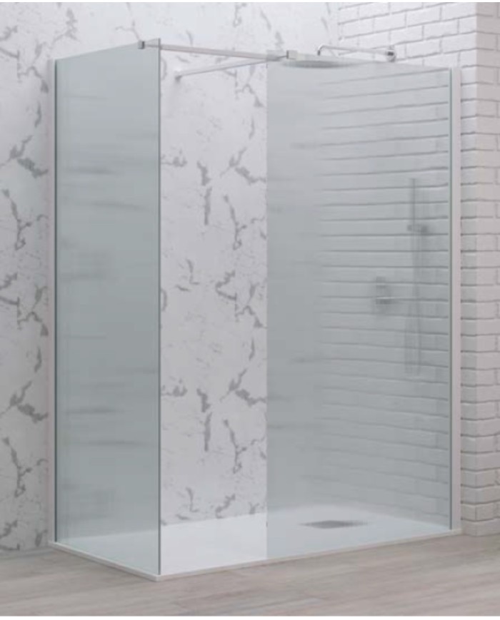 Cabina doccia Walkin - Tipologia Walkin 1 Bianco - Vetro Flute