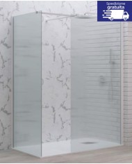 Cabina doccia Walkin - Tipologia Walkin 1 Bianco - Vetro Flute