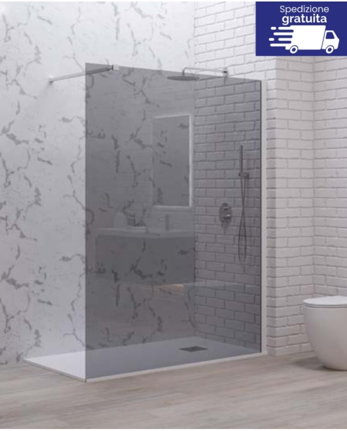 Cabina doccia Walkin - Tipologia Walkin 1 Bianco - Vetro Fume