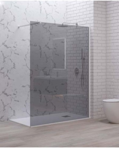 Cabina doccia Walkin - Tipologia Walkin 1 Bianco - Vetro Fume