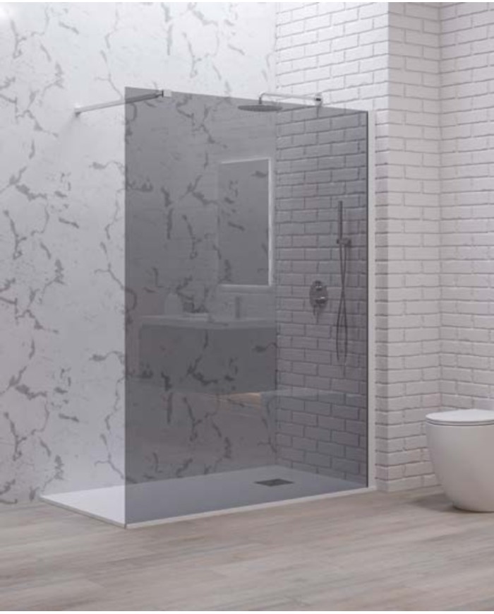 Cabina doccia Walkin - Tipologia Walkin 1 Bianco - Vetro Fume