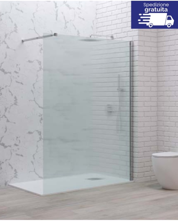 Cabina doccia Walkin - Tipologia Walkin 1 Cromo -  Vetro Flute