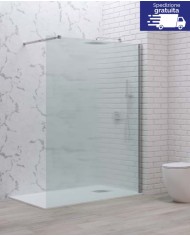 Cabina doccia Walkin - Tipologia Walkin 1 Cromo -  Vetro Flute